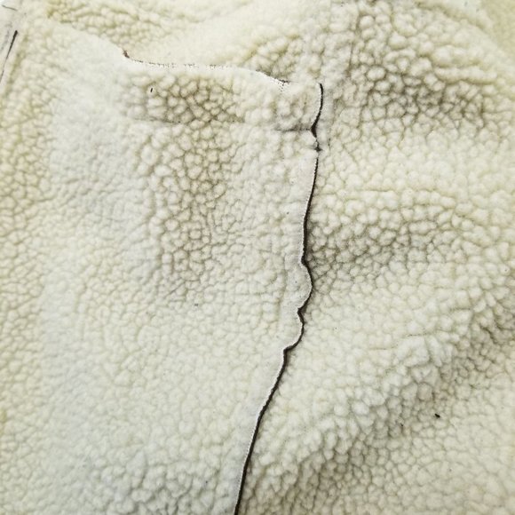 Ralph Lauren Brown Suede Sherpa Lined Coat L Rancher Western Cosplay - Picture 9 of 10